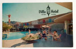 Villa Hotel Glamorous New Pool View San Mateo California CA UNP Postcard c1950s - £10.35 GBP