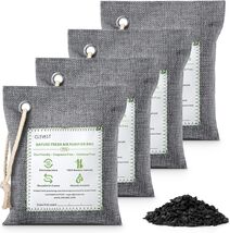 Nature Fresh Bamboo Charcoal Bags - 4 Pack, 200g, Pet-Safe Odor Absorbers - $32.62