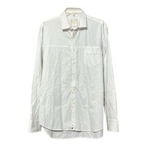 Billy Reid Mens White Fine Corduroy Front Pocket Button Shirt Size XL - £12.02 GBP