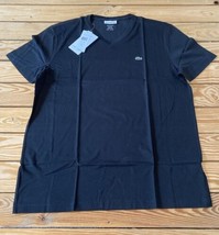 Lacoste NWT $49.50 Men’s V Neck T Shirt Size XL Black Sf11 - £26.82 GBP