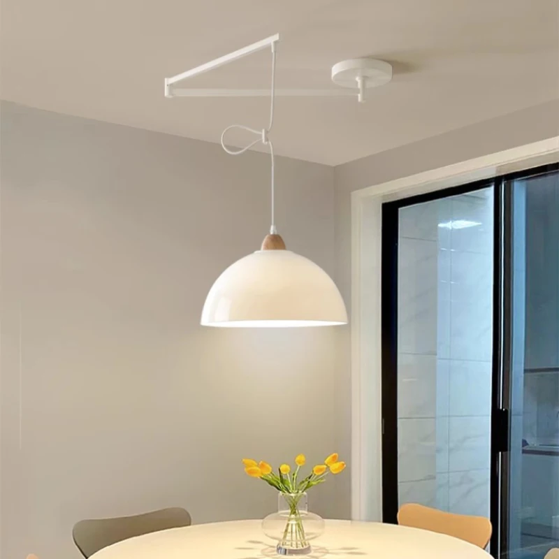 Long Pole Swing Arm Chandeliers Modern Adjustable Rotating Long Arm Lamp Be - $116.59+
