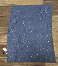 NWT Medium Blue w Rainbow Foil Spotted Print Scarf Made by Chance Temps Libre - £14.64 GBP