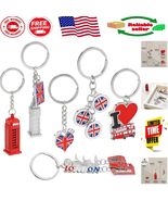 Stylish British Keychain Set - 6 Durable Souvenirs with Iconic London Sy... - $23.90 CAD