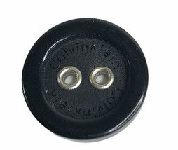 Calvin Klein Plastic Black Pocket Replacement Button .90" vintage older style - $4.80