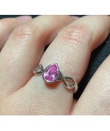 Barbie of Swan Lake Odette Ring with Pink Tourmaline CZ Crystal - $47.52 CAD