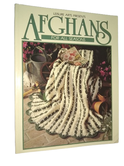 Leisure Arts Afghans For All Seasons Crocheted Afghan Projects Vintage 1983 - $9.90