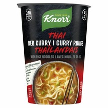 5 X Knorr Thai Red Curry Rice Noodle Cup 69g Each- From Canada- Free Shi... - £24.20 GBP