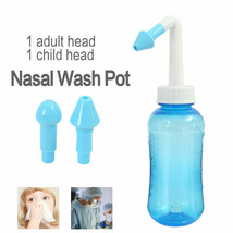 300ml Nasal Wash Neti Pot Nose Cleaner Bottle Nasal Irrigator Saline All... - £13.41 GBP