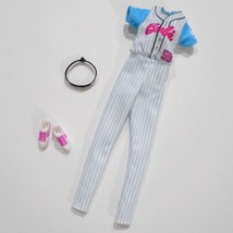 Made To Move Barbie Doll Baseball Uniform Jumpsuit With Belt Shoes - $14.83