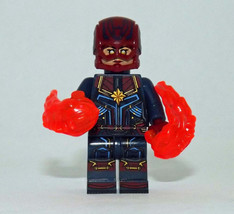 Building Block Captain Marvel fire Comic version Minifigure Custom - £4.79 GBP