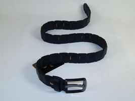 Men Genuine Leather Belt PIERO ROSSI Turkey Crocodile print Hand Stitch #69 navy image 7