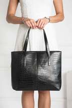 Women&#39;s Crocodile Pattern 2-Sleeve Zippered Large Size Bag Shoulder Bag, Clutch  - £20.36 GBP+