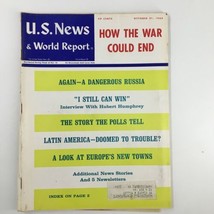 US News &amp; World Report Magazine October 21 1968 How The War Could End - £11.32 GBP