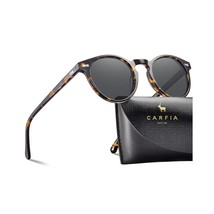 Vintage Round Polarized Sunglasses For Women Acetate Frame Uv400 Protect... - £42.45 GBP