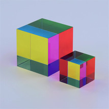 Magic Prism Cube Crystal Optic Multi-Color Toys for Desktop Decoration Gifts 2CM - £15.72 GBP