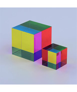 Magic Prism Cube Crystal Optic Multi-Color Toys for Desktop Decoration G... - £15.68 GBP
