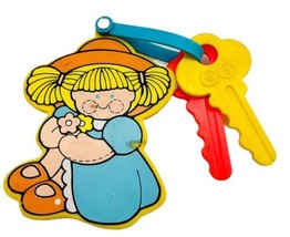 Fisher Price My Pretty Purse Plastic Keys Red Yellow Blonde Girl Doll Vintage - £8.02 GBP