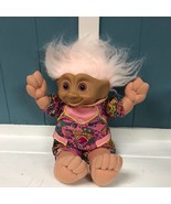16&quot; Ace Novelty 1991 Treasure Troll Doll With Pink Hair Pink diamond Jewel - $678.56 MXN
