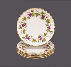 Five Royal Worcester Bacchanal White Z2822 bread plates made in England. - $76.49