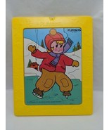 Vintage 1972 Playskool Play-Tray Puzzle No 150-4 Skiing Kid - $19.24 CAD