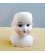 Antique Bisque Doll Head Open Mouth Teeth Glass Eyes Impressed Marks - £23.90 GBP