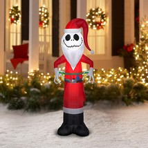 Gemmy Airblown Outdoor Inflatable Jack Skellington LED Medium Size 5.5ft. - £46.32 GBP