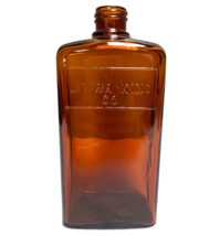 Vintage The J.R. Watkins CO. Amber Brown Bottle No Lid 7 Inches Talk Nic... - £17.77 GBP