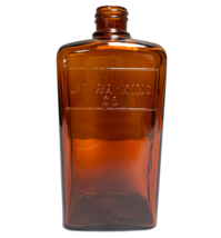 Vintage The J.R. Watkins CO. Amber Brown Bottle No Lid 7 Inches Talk Nic... - £17.64 GBP