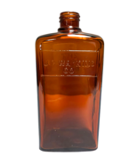 Vintage The J.R. Watkins CO. Amber Brown Bottle No Lid 7 Inches Talk Nic... - £17.64 GBP