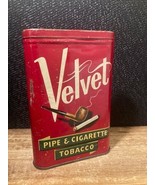 Vintage Tin Velvet Pipe and Cigarette Tobacco Empty Collectible Liggett & Myers - $8.78