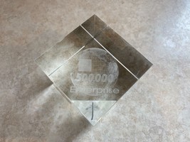 Enterprise Car 500,000 World Planet vintage paperweight block 2 1/2&quot; USA - $5.93