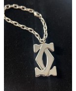 Cartier 2C Logo Motif Keychain Charm Silver Length 3 cm Width 2 cm Unisex  - $244.20 CAD
