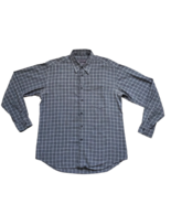 Zara Shirt Mens XL Gray Windowpane Plaid Long Sleeve Button Up Cotton - $238.90 MXN