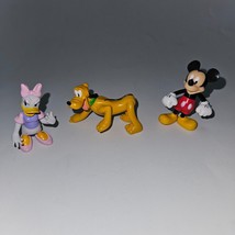 3 Disney Small Jointed Figures Mickey Mouse Daisy Duck Pluto Cake Topper... - $10.84