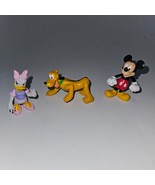 3 Disney Small Jointed Figures Mickey Mouse Daisy Duck Pluto Cake Topper... - £8.52 GBP