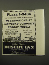 1959 Wilber Clark&#39;s Desert Inn Ad - On Stage Oct. 20 Anna Maria Alberghetti - £14.78 GBP