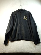 Disney Windbreaker Jacket Men Small Black 100% Polyester Long Sleeve Full Zipper - £13.50 GBP
