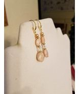Pink Opal Dangle Earrings - $20.00