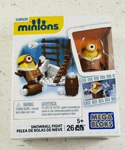 Mega Bloks Minions Snowball Fight Set #38017 New 26 Pieces Despicable Me - £11.18 GBP