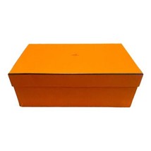 Authentic Hermes Paris Orange Empty Sneaker Shoe Box 14&quot; x 8.5” x 5&quot; Gift Orange - £33.26 GBP