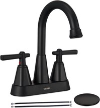 Rv Bathroom Vanity Faucet: Matte Black Bathroom Sink, Water Supply Hoses. - $42.92