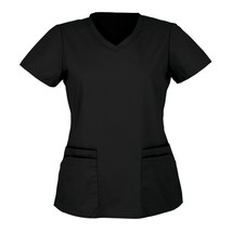 Pocket T Shirt Women Fashion Blouses 2022 Short Sleeve V-neck Tops Basic Wor Uni - £31.17 GBP