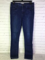 PAIGE Womens Size 27 Mid Rise Skinny Slim Blue Dark Wash Denim Jeans - $24.25