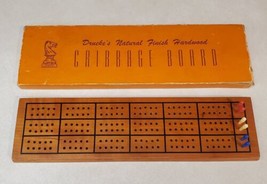 Vintage Drueke Hardwood Cribbage Board #28 In Original Box USA MADE - $24.55