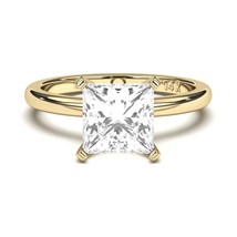 3CT Princess Cut Solitaires F-G Color with VS/ SI Clarity Lab-Grown Ring - £3,067.85 GBP