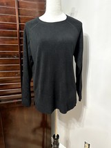 Sweet Romeo Womens Pullover Sweater Black Long Sleeve Jewel Neck Slit S New - $13.99