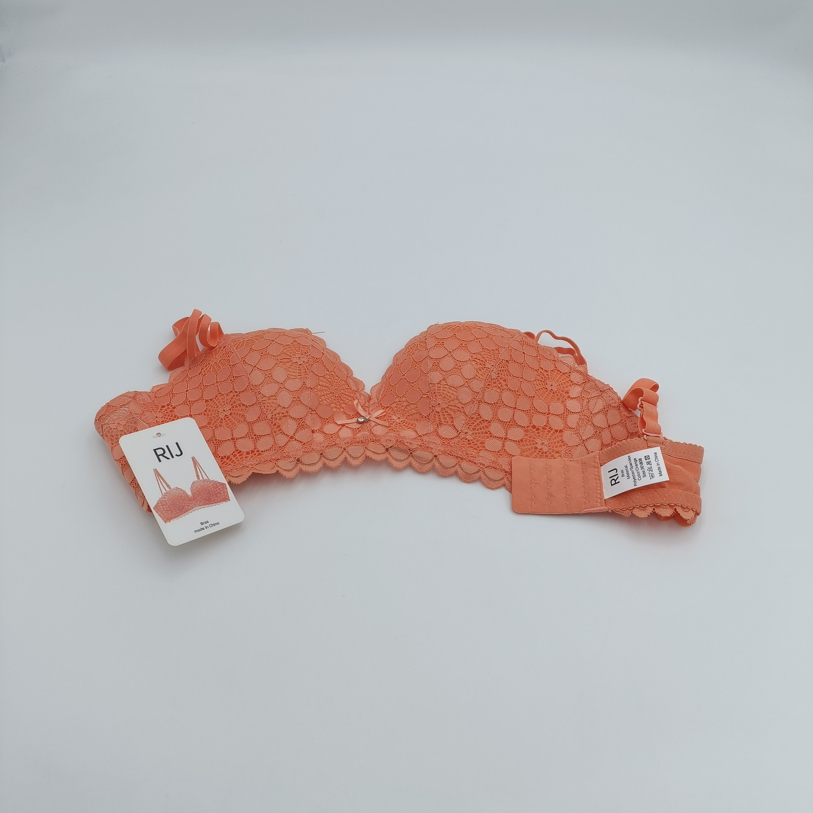 RIJ Bras Breathable, comfortable and sexy bra for women and girls, orange - $24.99