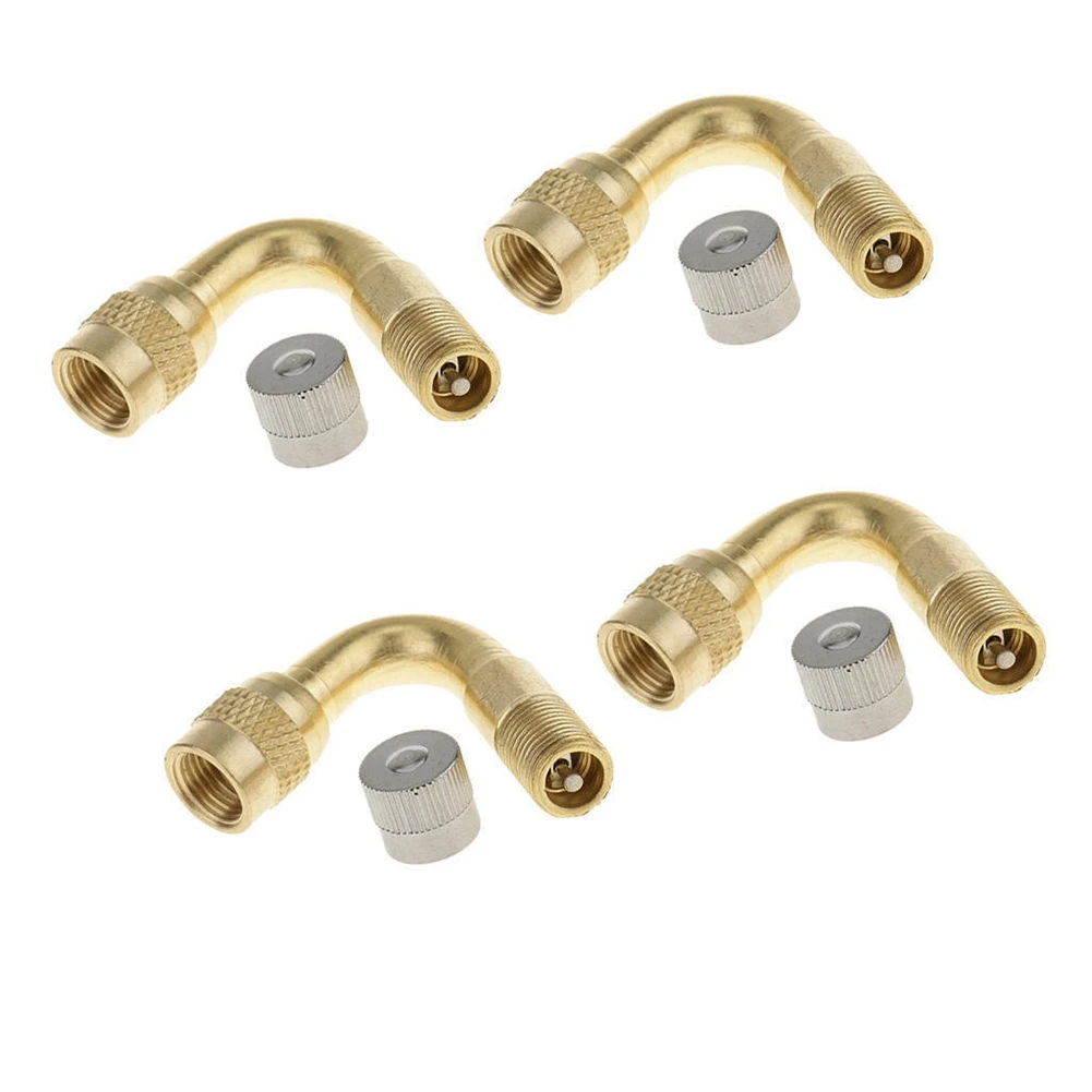4Pcs Motorcycle 45 Degree Angle Bent Valve Adaptor ss Air Tyre  Valve Extension  - £42.09 GBP