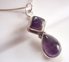 Purple Amethyst Pendant 925 Sterling Silver Corona Sun Jewelry 652g - $6.29