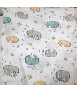 Aden + Anais Ellie Elephant Baby Blanket Bird swaddle Bamboo Blue Gray Y... - $102.52 CAD